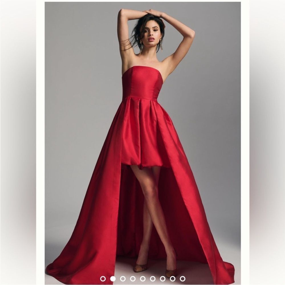 Anthropologie Hutch Strapless High- Low Bubble Dress